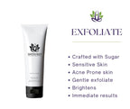 Shisuko face polish ingredients panel close up