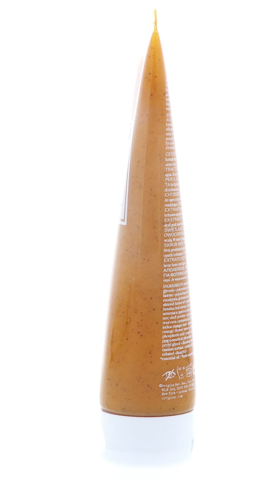 Origins face scrub with papaya and mango seeds exfoliating action