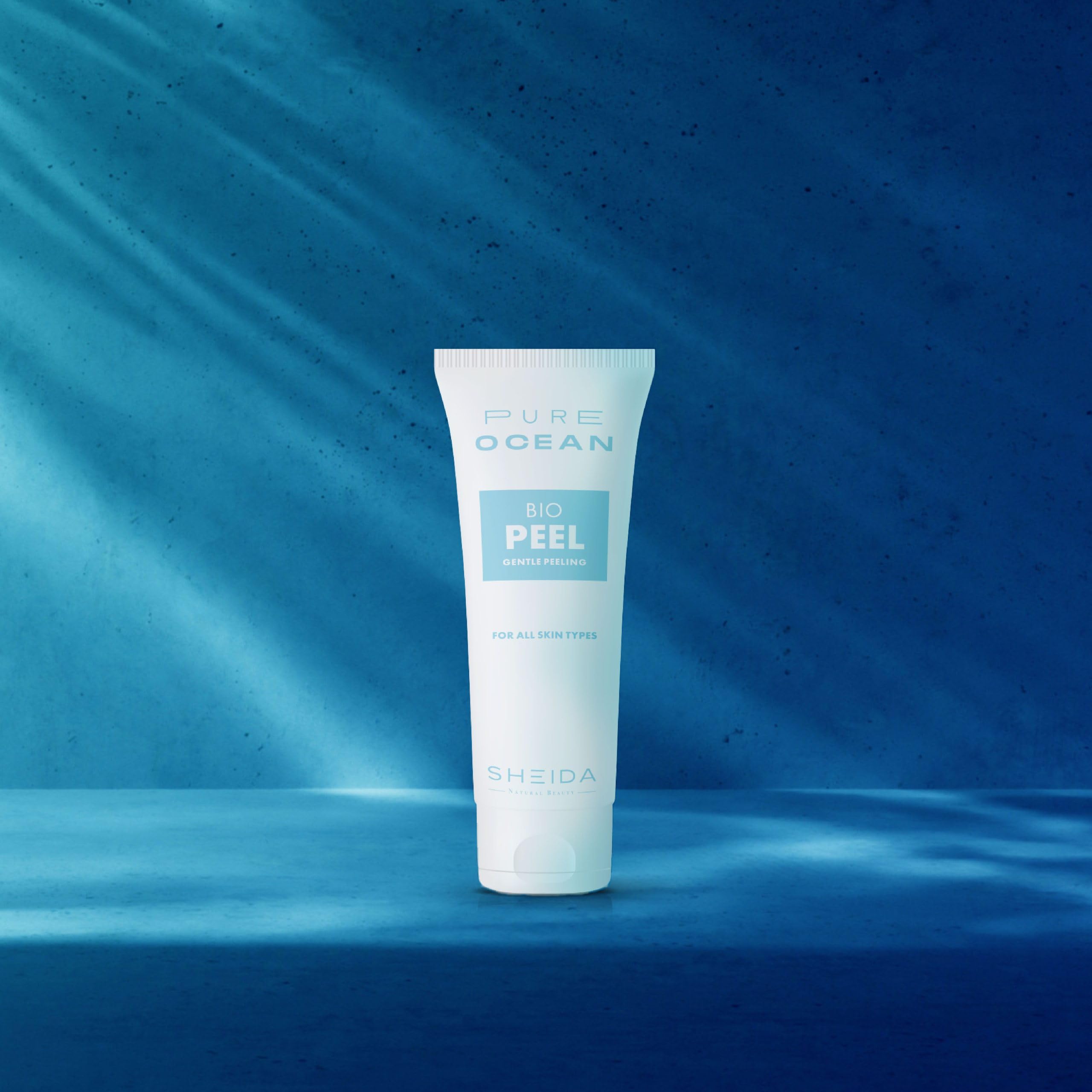 Applying Sheida Pure Ocean Bio Peel to facial skin