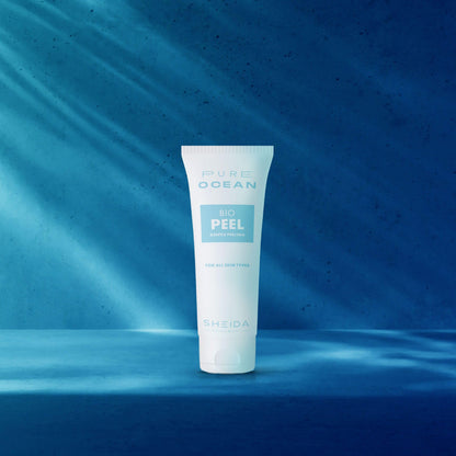 Applying Sheida Pure Ocean Bio Peel to facial skin