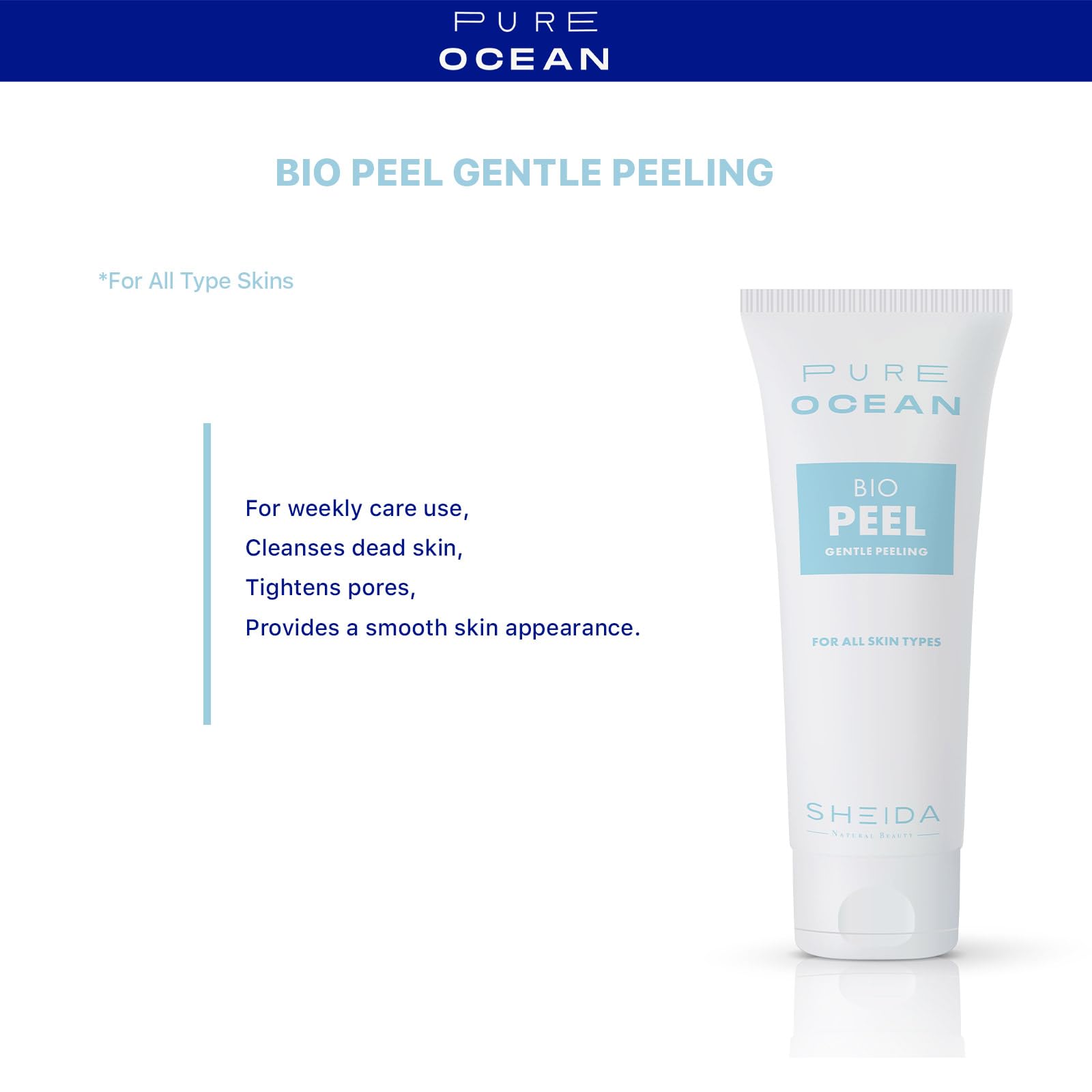 Sheida Pure Ocean Bio Peel 75 milliliter tube back label