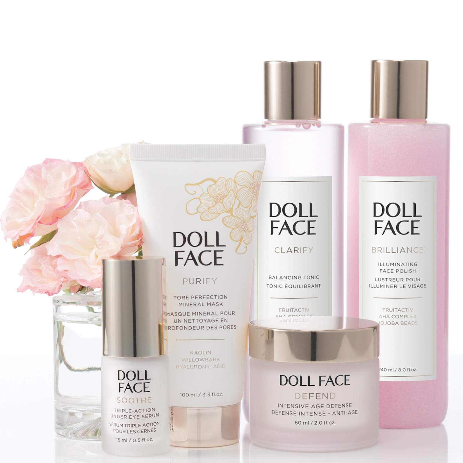 Doll Face skin texture treatment cream squeezed out to display macro and micro beads.