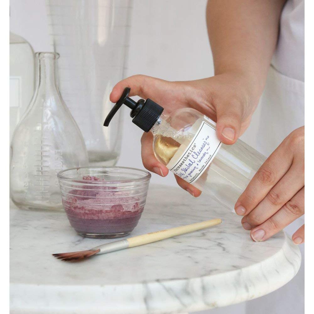 Farmaesthetics organic rose and sweet milk facial scrub treatment bottle