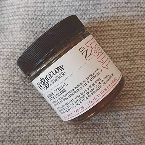 Dermatologist tested C.O. Bigelow hydrating sugar facial exfoliator texture sample spread smoothly on a clean surface.