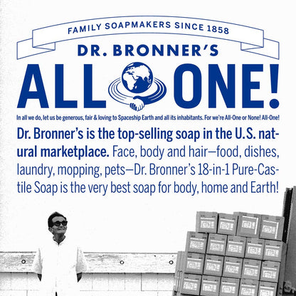 Authentic Dr. Bronner's baby unscented pure castile liquid soap compact travel container view