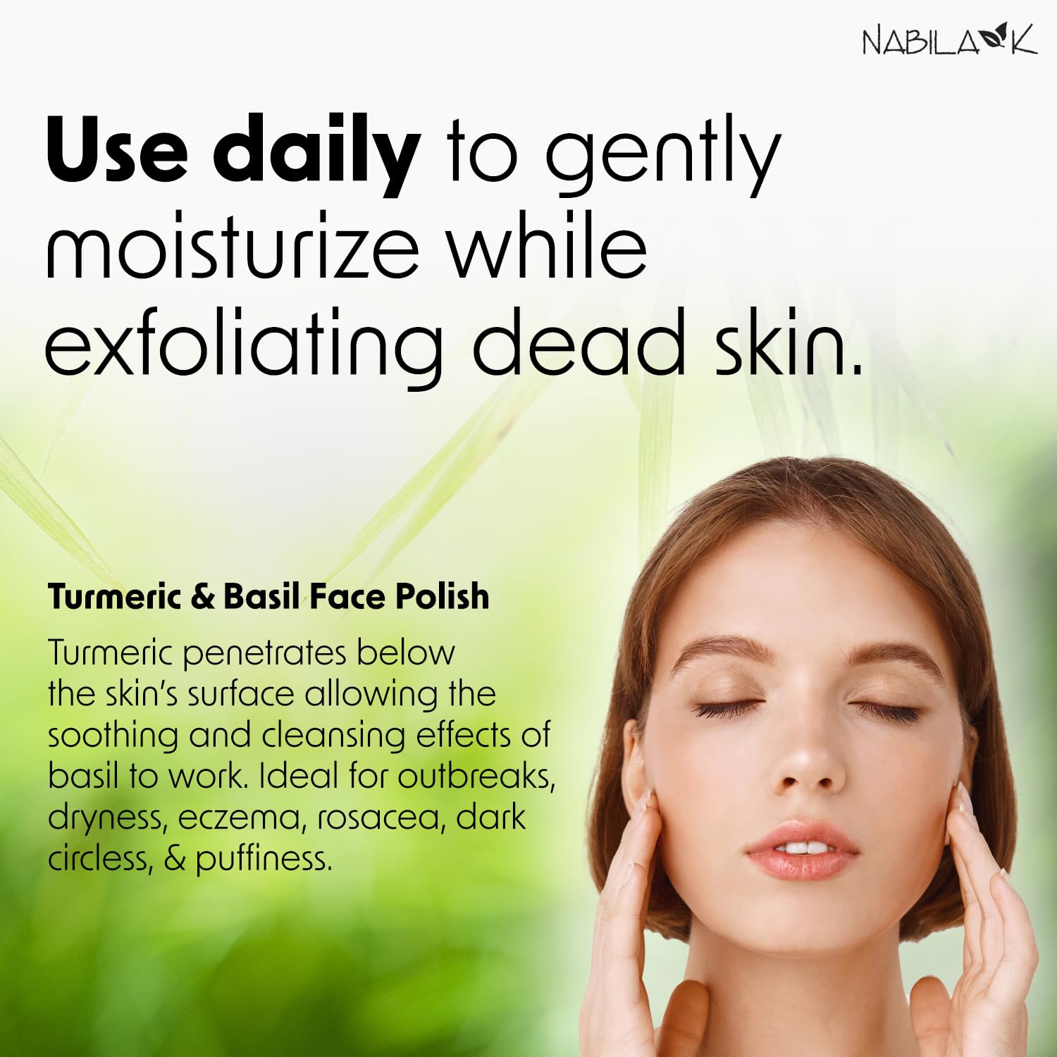 Texture of Nabila K exfoliating face wash for acne and dry skin