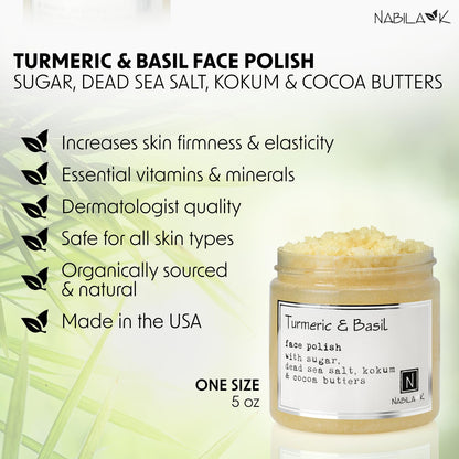 Nabila K face polish jar size 5 fluid ounce perspective
