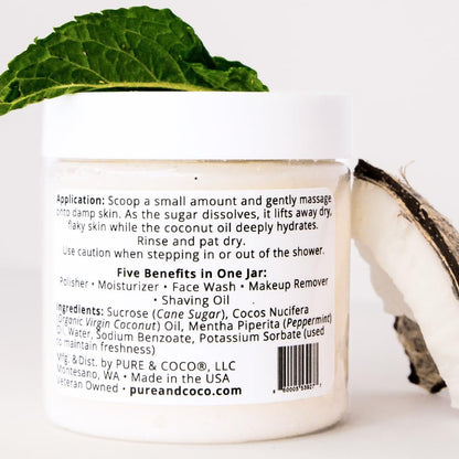 Pure & Coco natural ingredient composition infographic