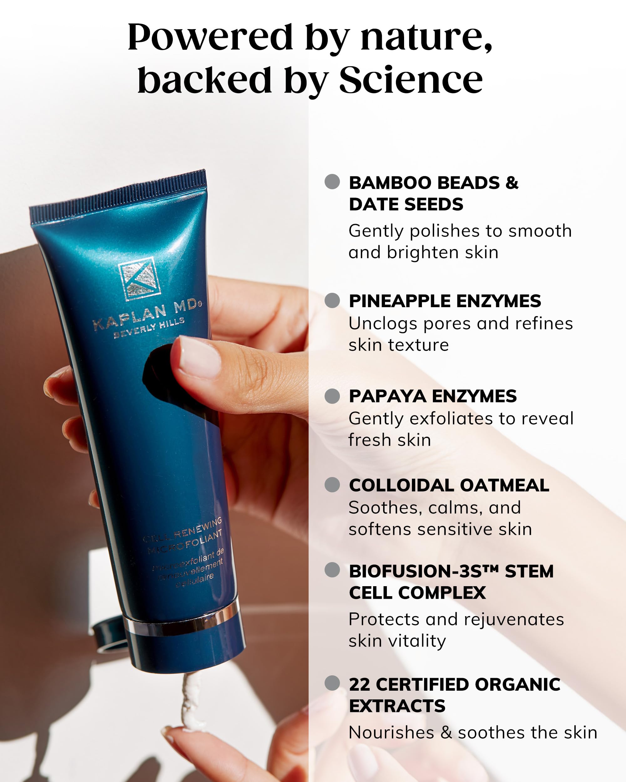 Kaplan MD Cell Renewing Microfoliant back of tube label