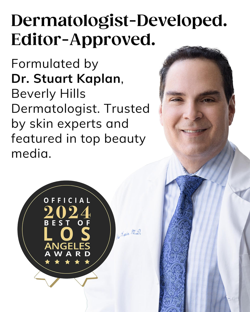 Brand logo and lettering on Kaplan MD microfoliant tube.