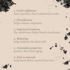 Probiotic brightening facial scrub texture