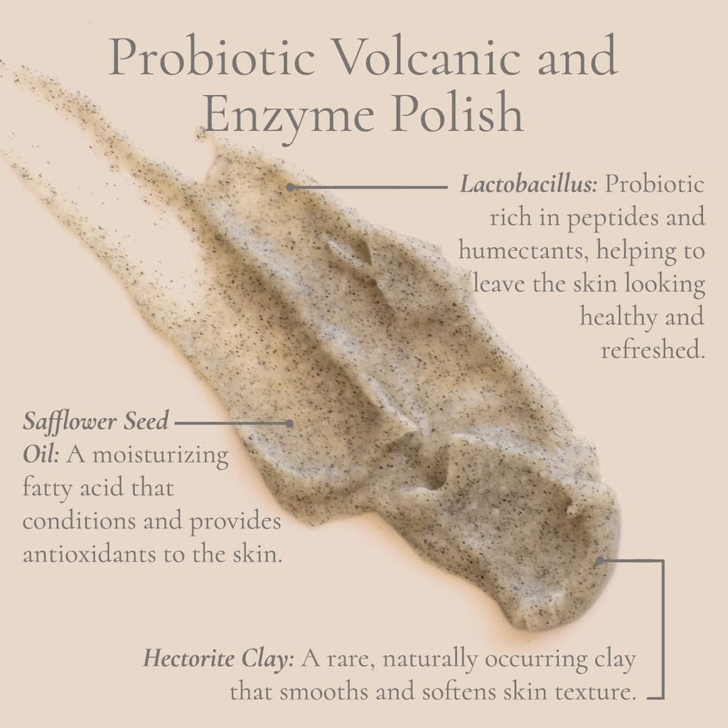 Volcanic and enzyme polish ingredients detail