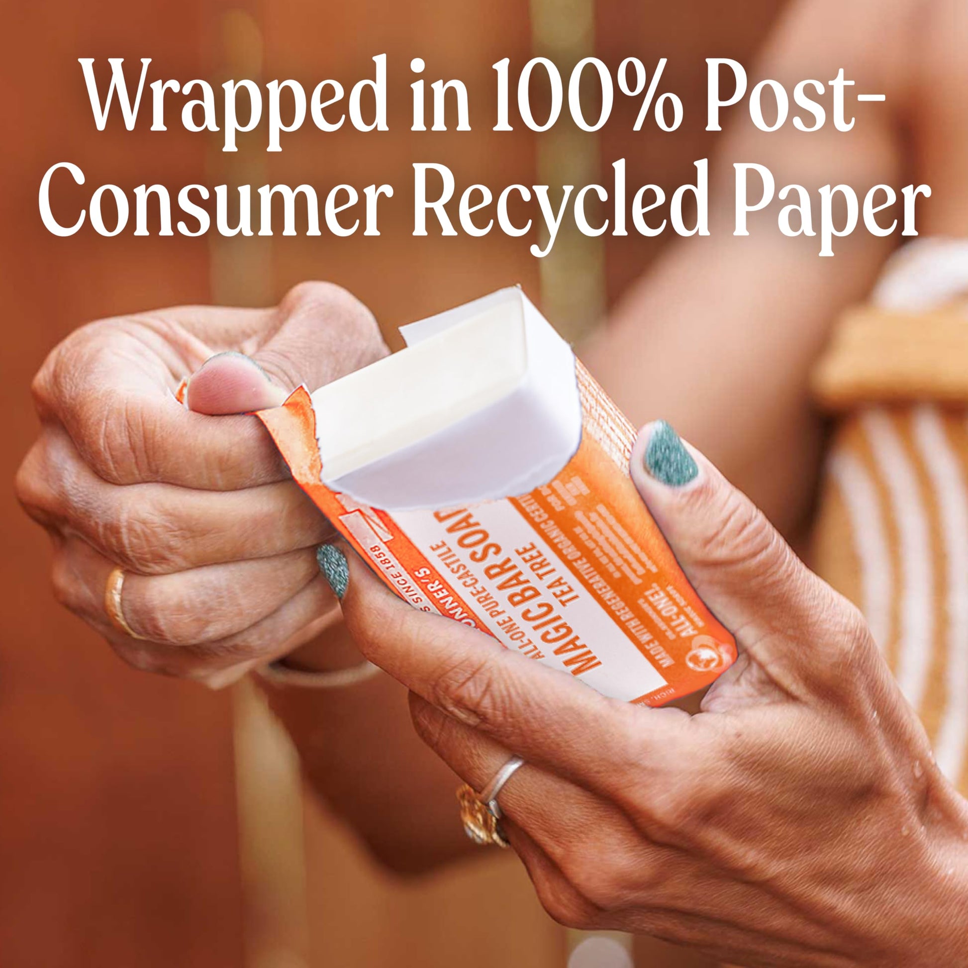 Dr. Bronner's pure castile magic bar soap lather texture demonstration