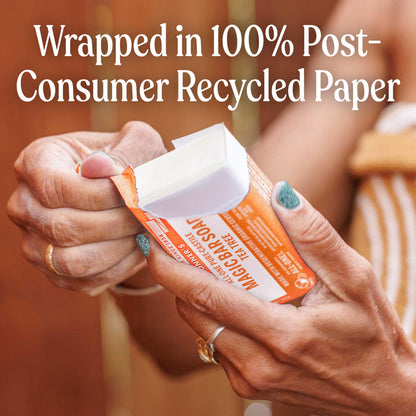 Dr. Bronner's pure castile magic bar soap lather texture demonstration