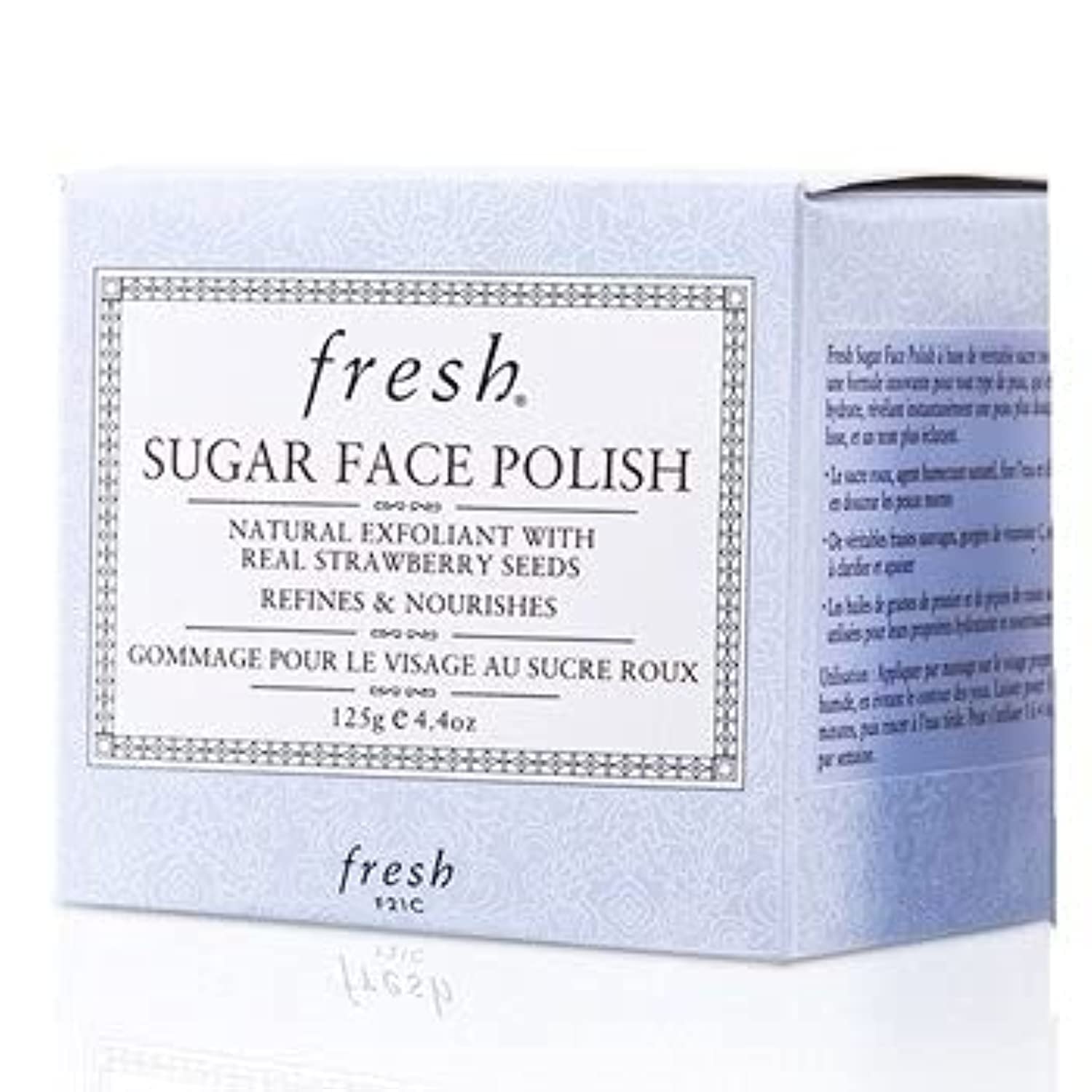 Side view of Fresh Sugar Face Polish premium jar container.