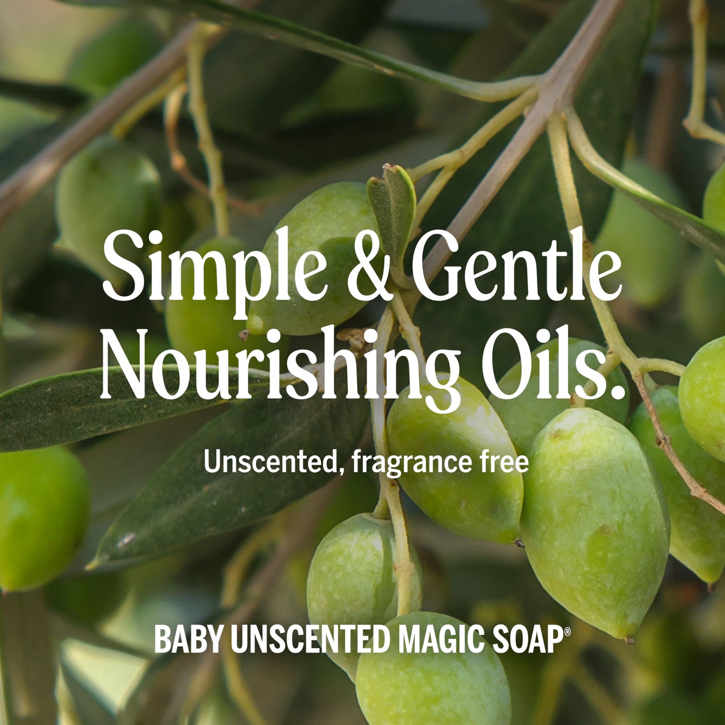 Vegan fragrance-free liquid castile soap bottle imported from the USA for gentle cleansing.