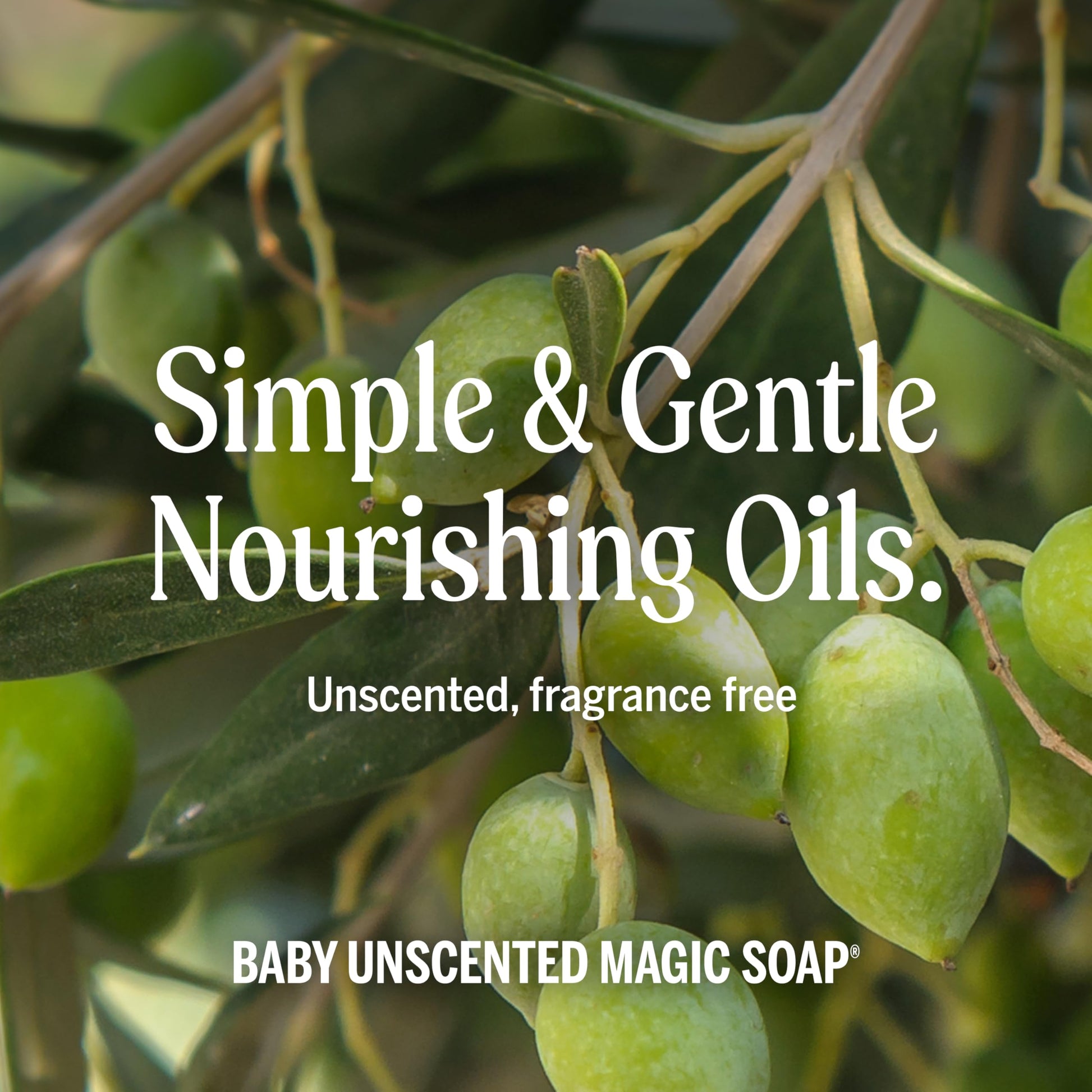 Vegan fragrance-free liquid castile soap bottle imported from the USA for gentle cleansing.