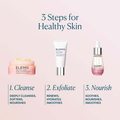 Premium ELEMIS skincare product box and bottle view