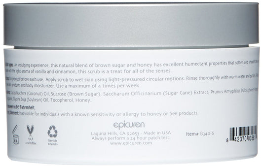 Epicuren authentic USA imported brown sugar and honey exfoliating body polish texture