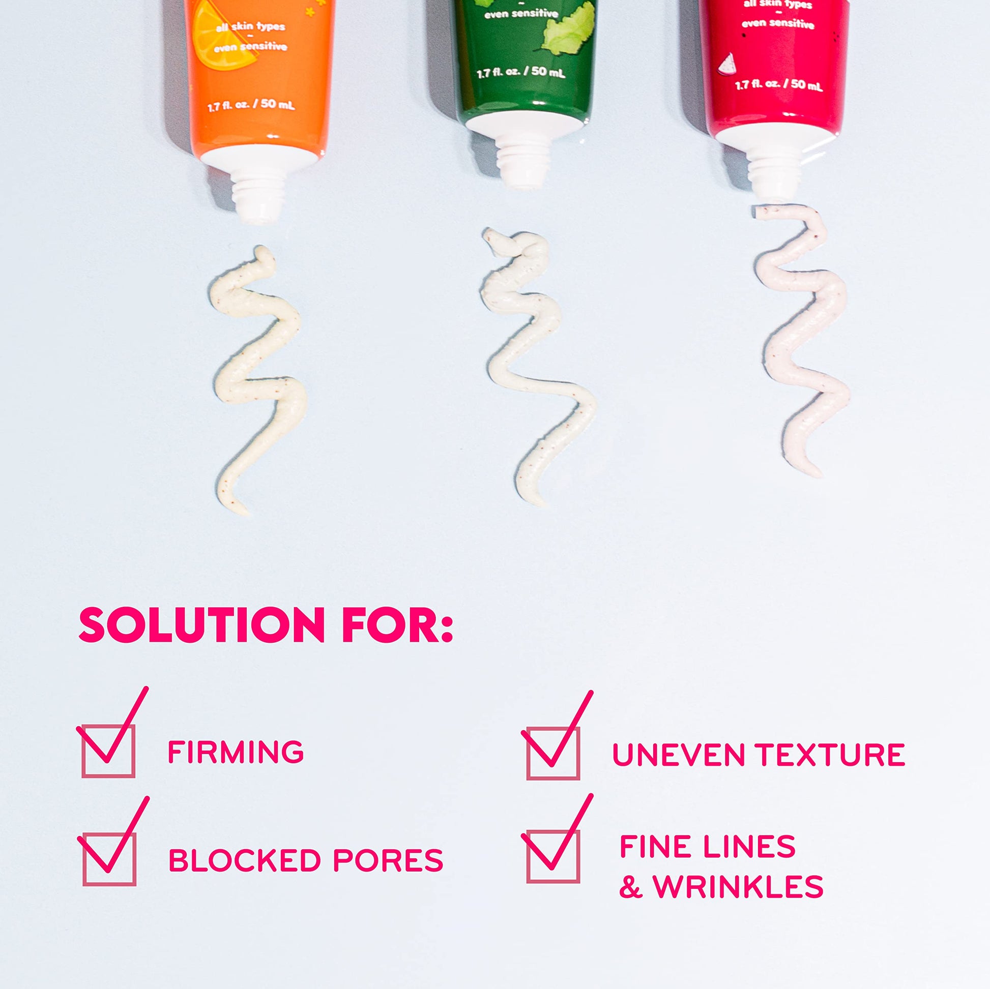 Close up of Purlisse Dragonfruit face scrub packaging
