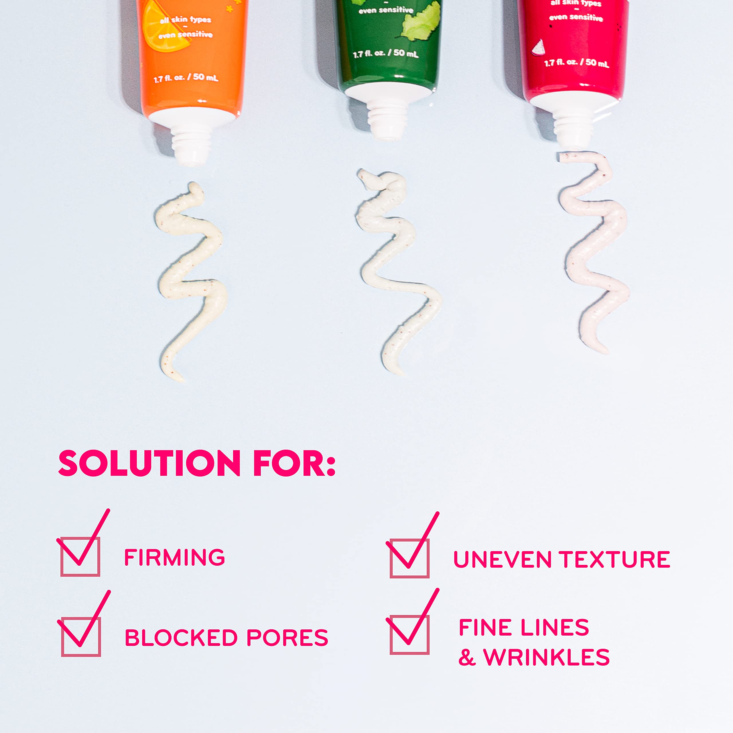 Close up of Purlisse Dragonfruit face scrub packaging