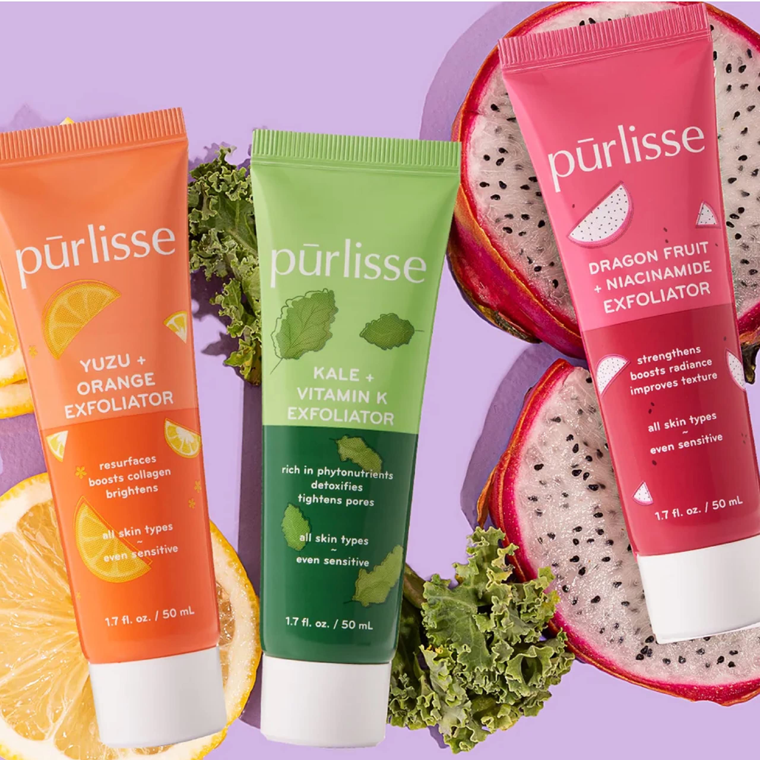 Purlisse skincare 1.7 fluid ounce tube travel size
