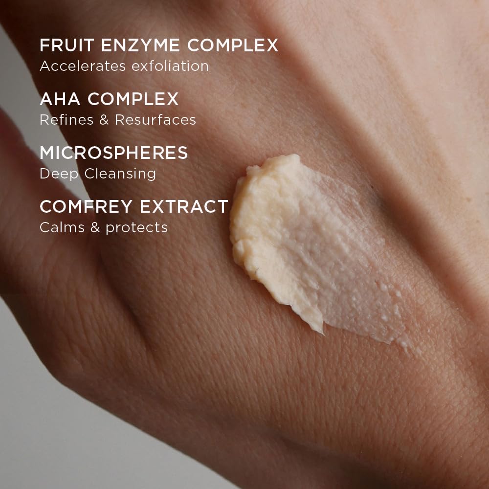 Colleen Rothschild AHA and Fruit Enzymes face polish back label showing ingredients list and usage directions.