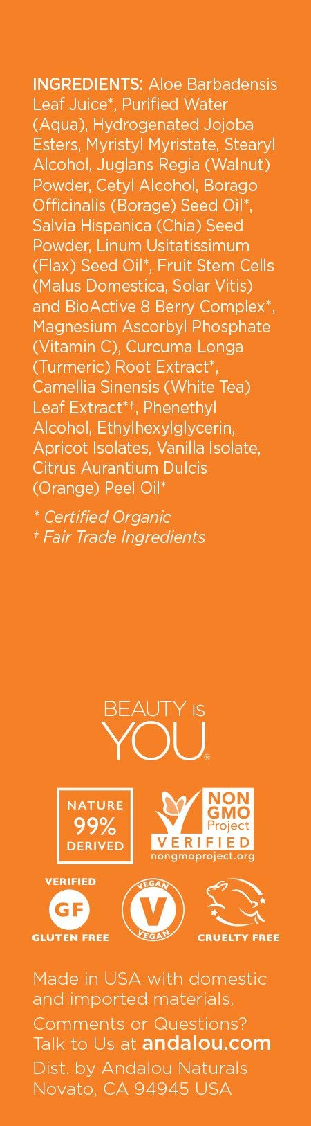 Texture of Andalou Naturals face polish featuring micro-polishing chia seeds