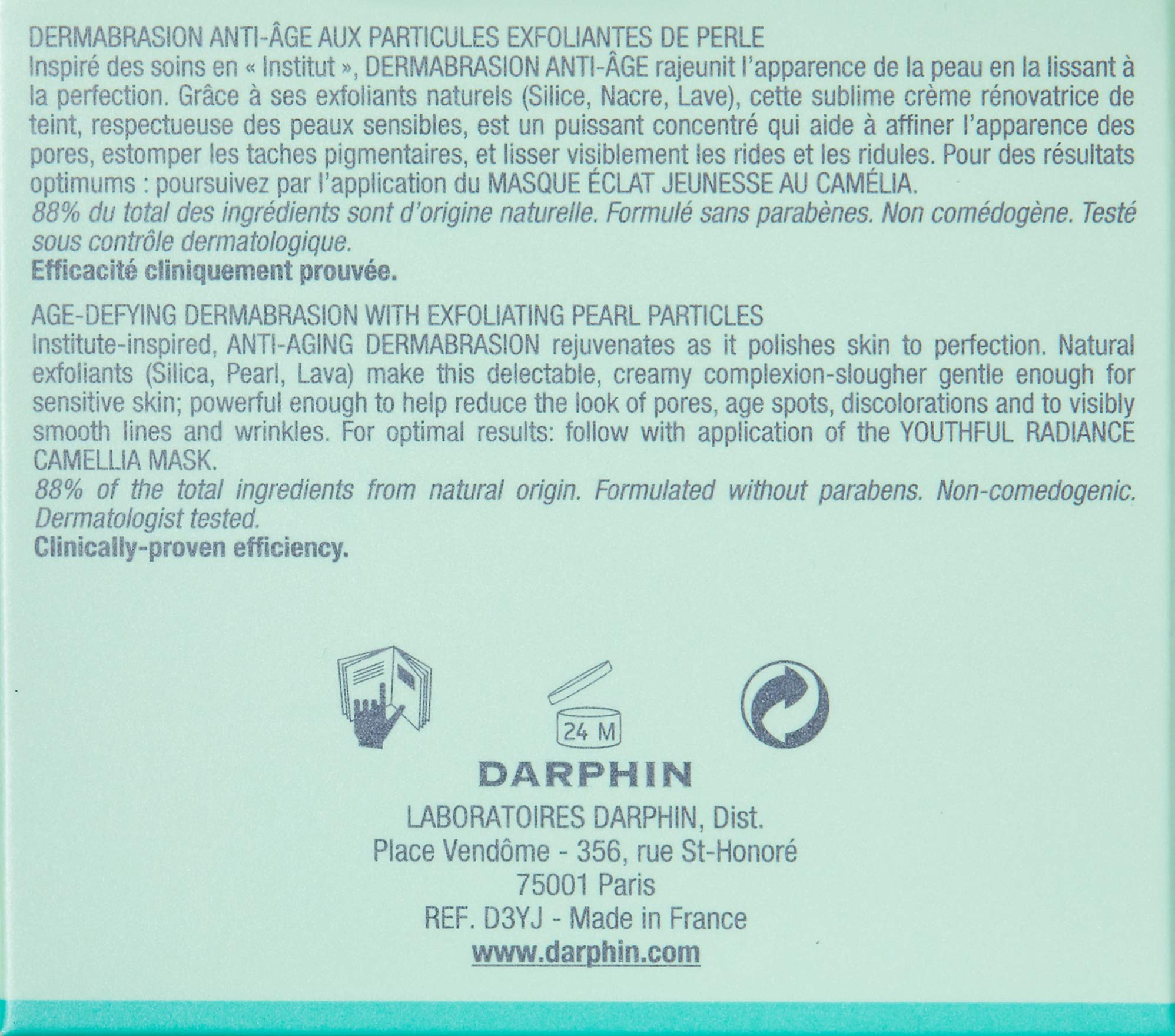 Darphin anti aging dermabrasion exfoliator packaging box details