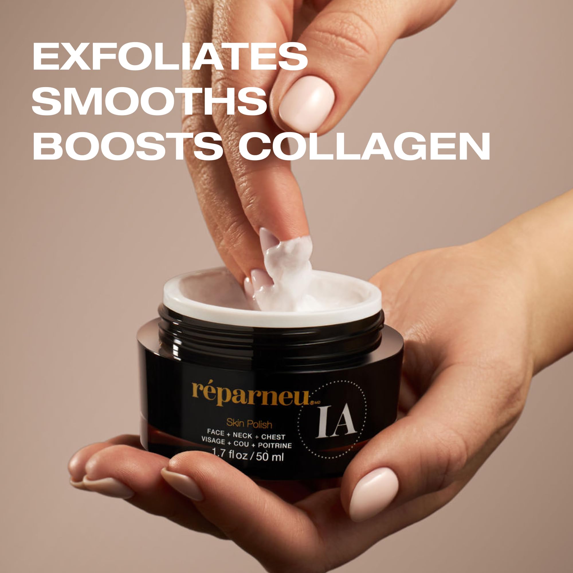 InfiniteAloe microdermabrasion cream jar and product packaging