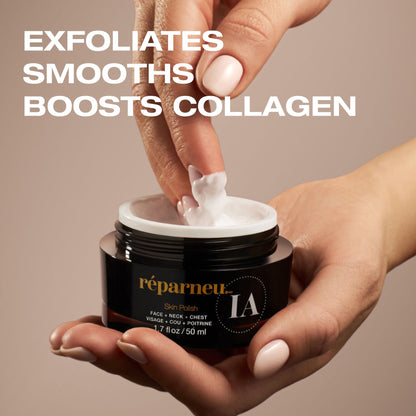 InfiniteAloe microdermabrasion cream jar and product packaging