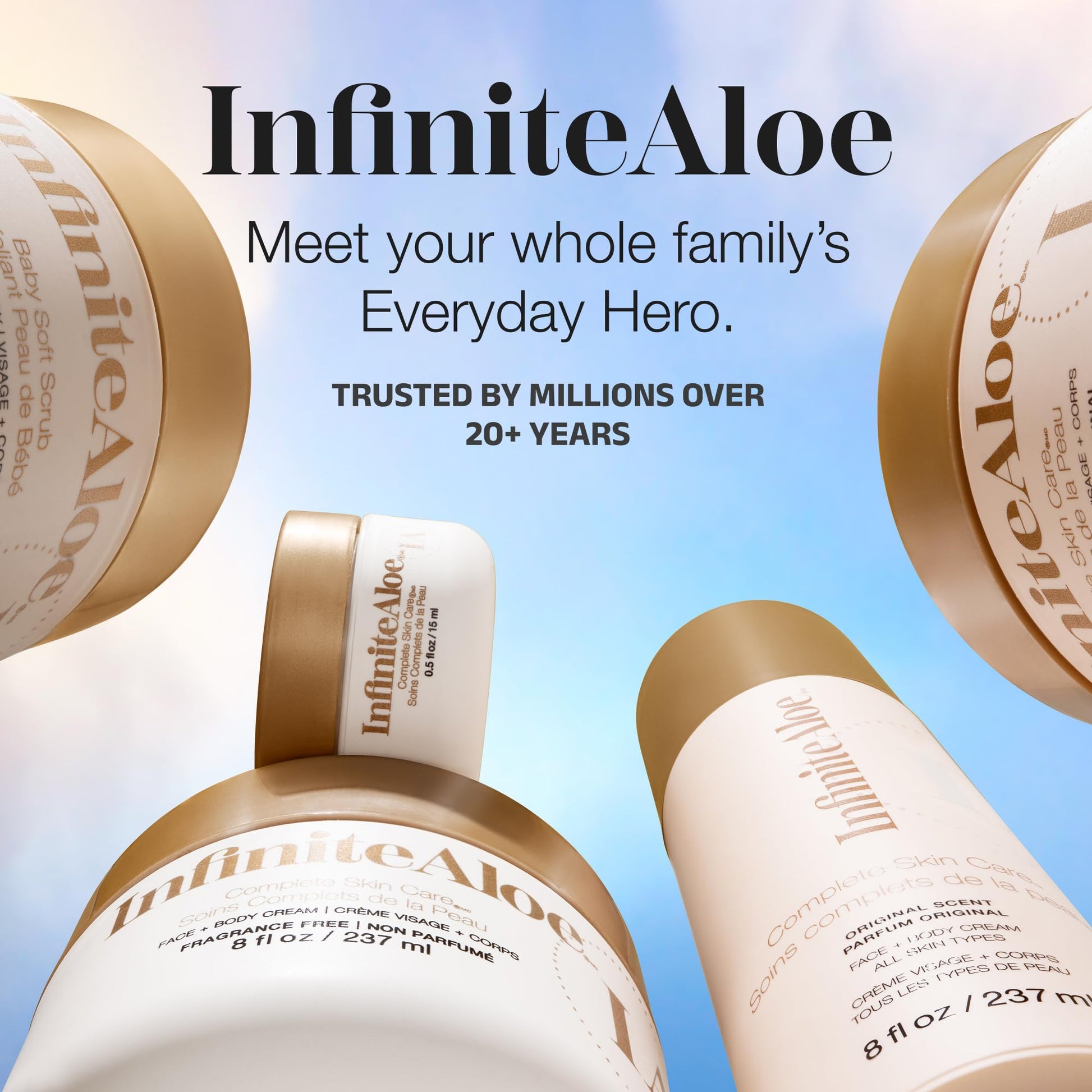 InfiniteAloe skin polish set for face neck and chest