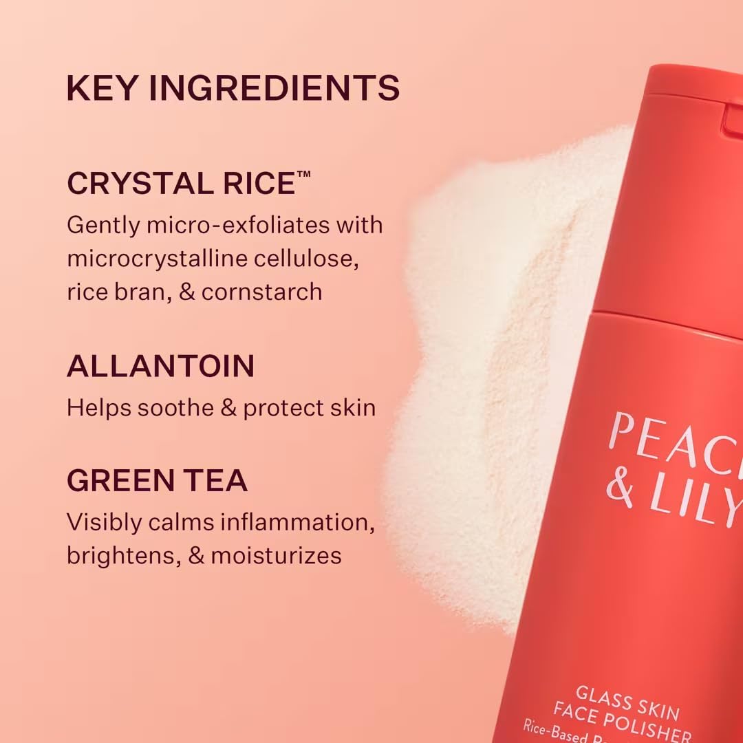 Top view of Peach And Lily Glass Skin Face Polisher bottle