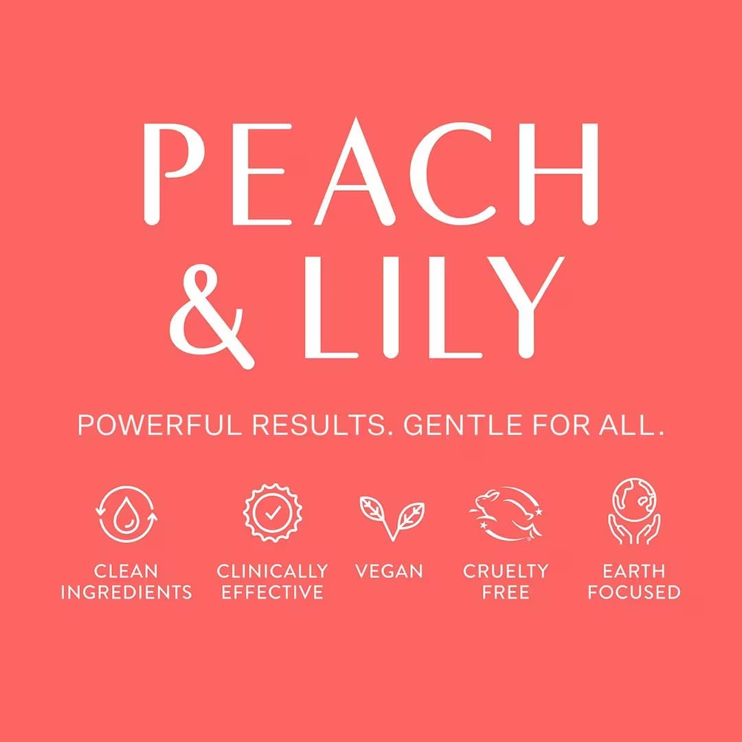 Peach And Lily Glass Skin Face Polisher lifestyle flat lay