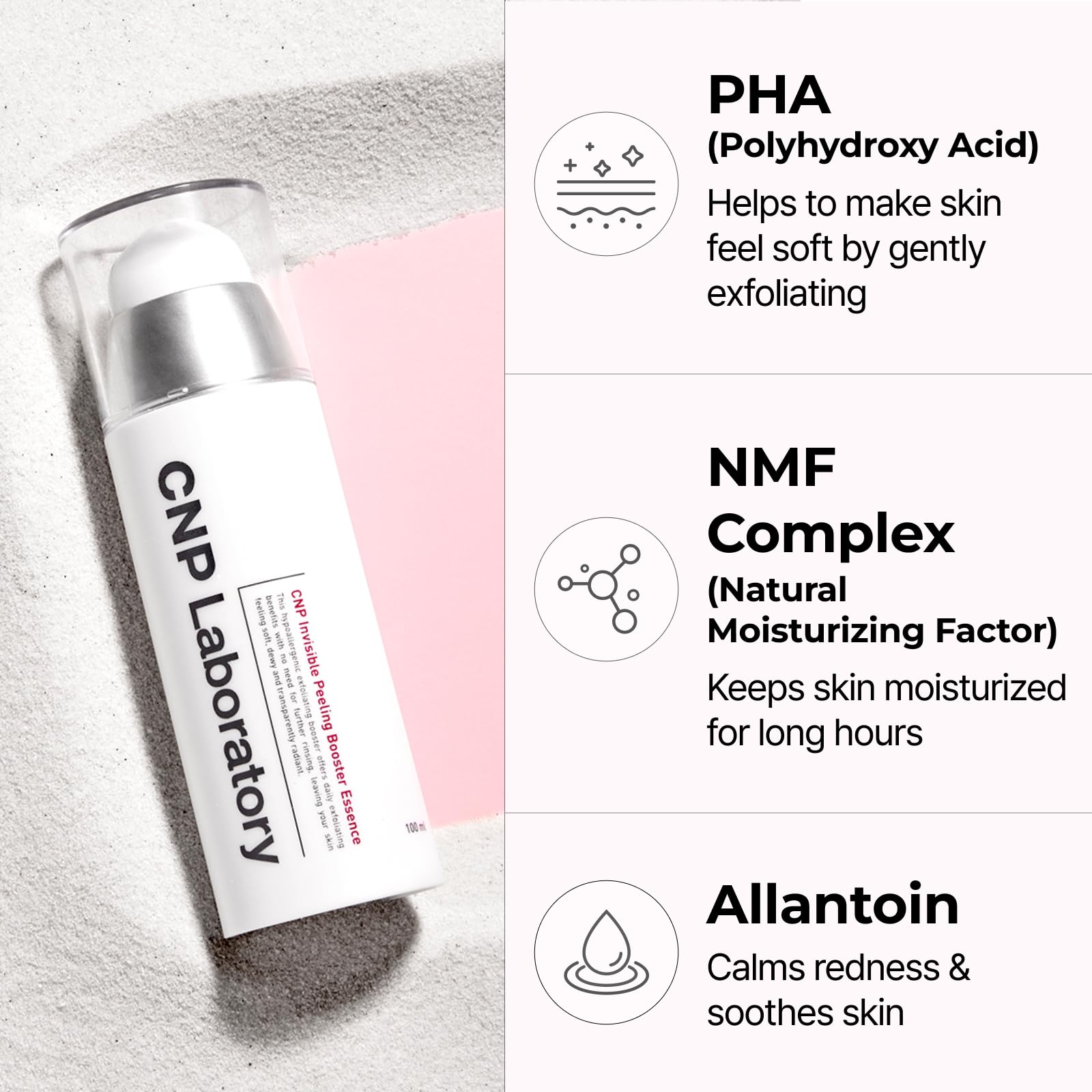 Side profile of Cnp Laboratory Invisible Peeling Booster essence