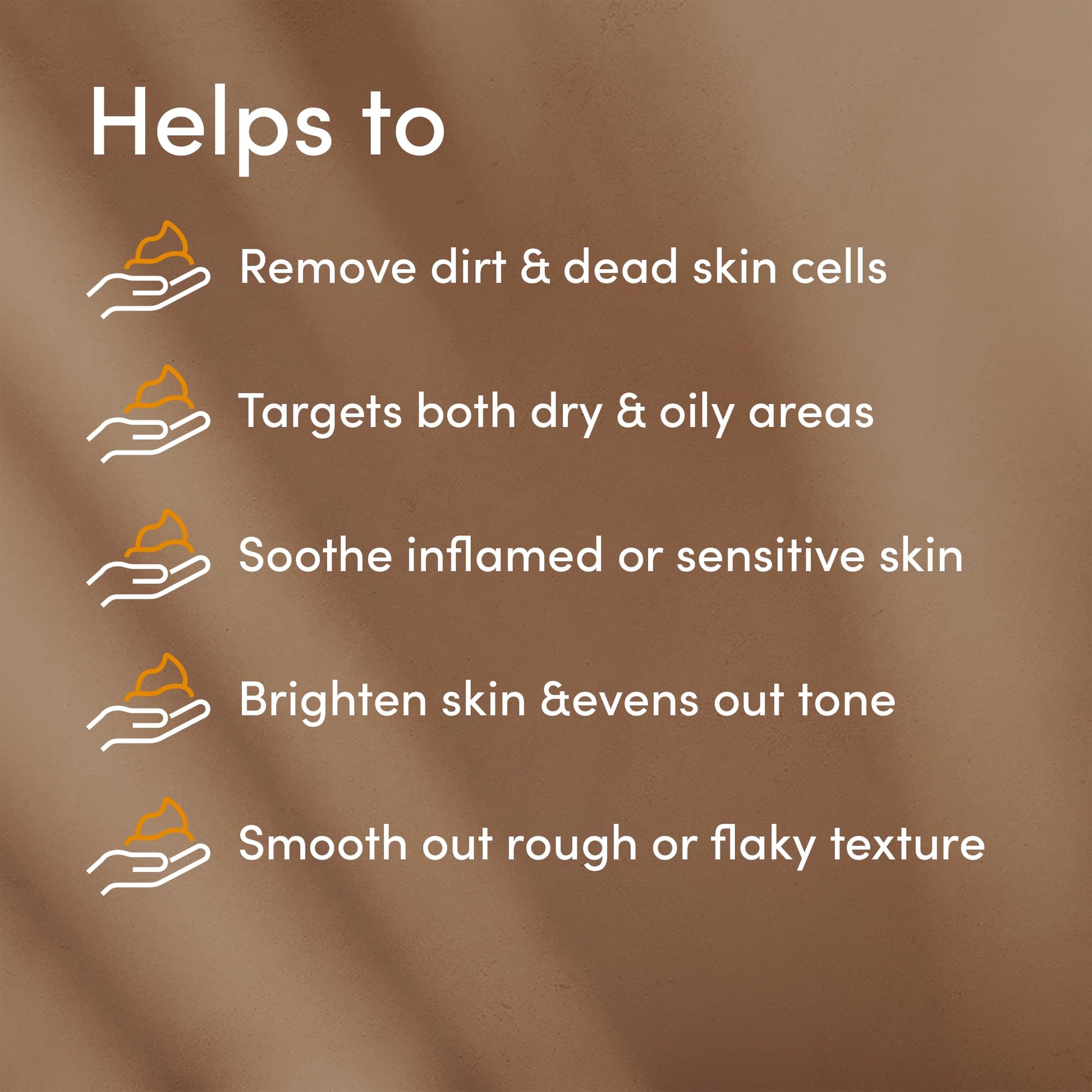 Back view of Urban Veda Radiance Exfoliating Facial Polish displaying full Ayurvedic ingredient list and usage instructions.