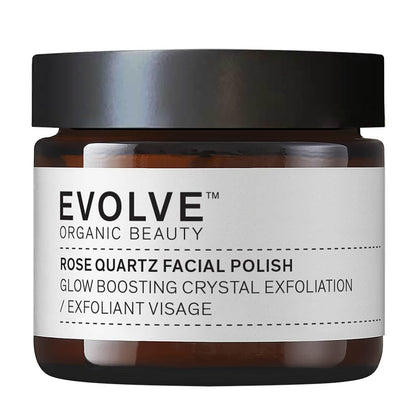 Evolve Organic Beauty Rose Quartz Facial Polish texture and color
