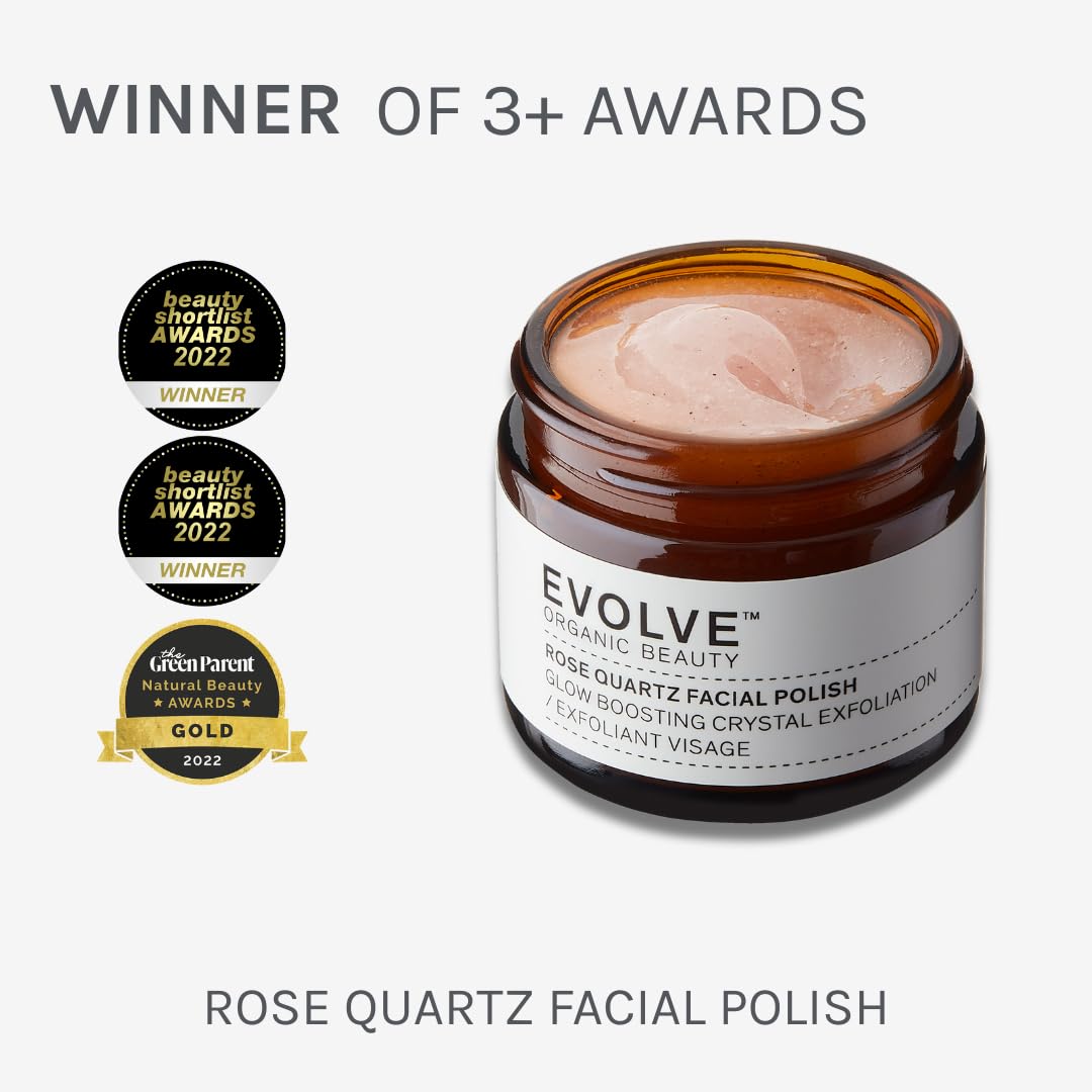 Evolve Organic Beauty natural skincare product packaging