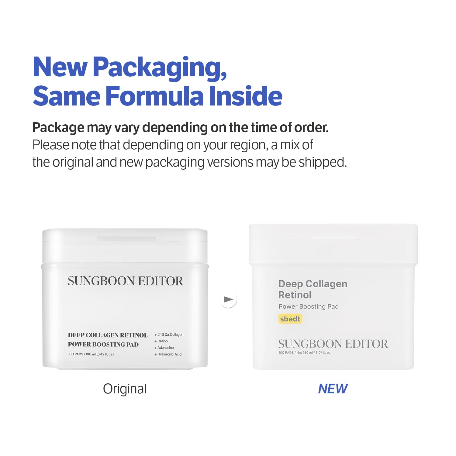 Sungboon Editor skincare pads showing texture and application