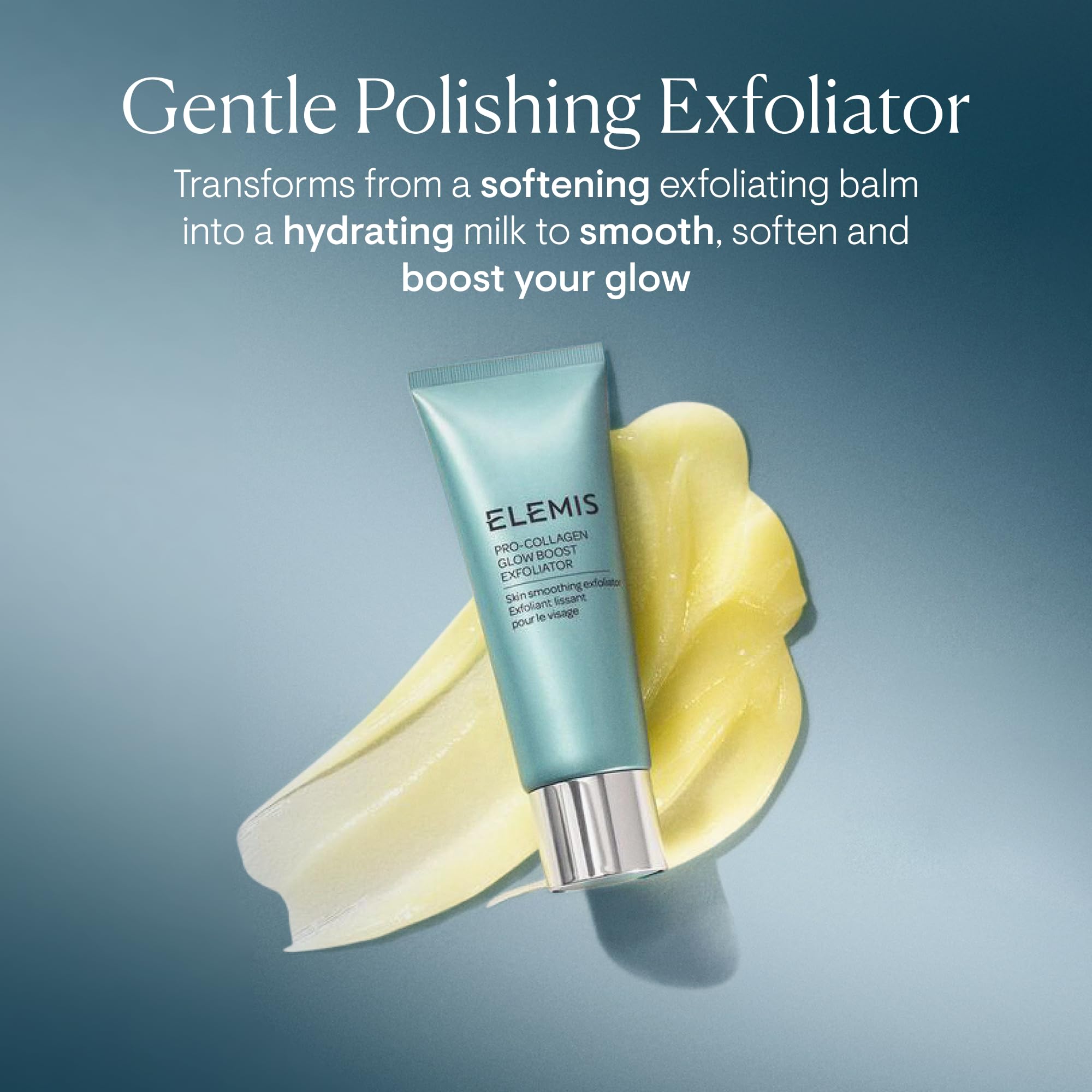 Elemis Pro-Collagen Glow Boost Exfoliator product packaging back label