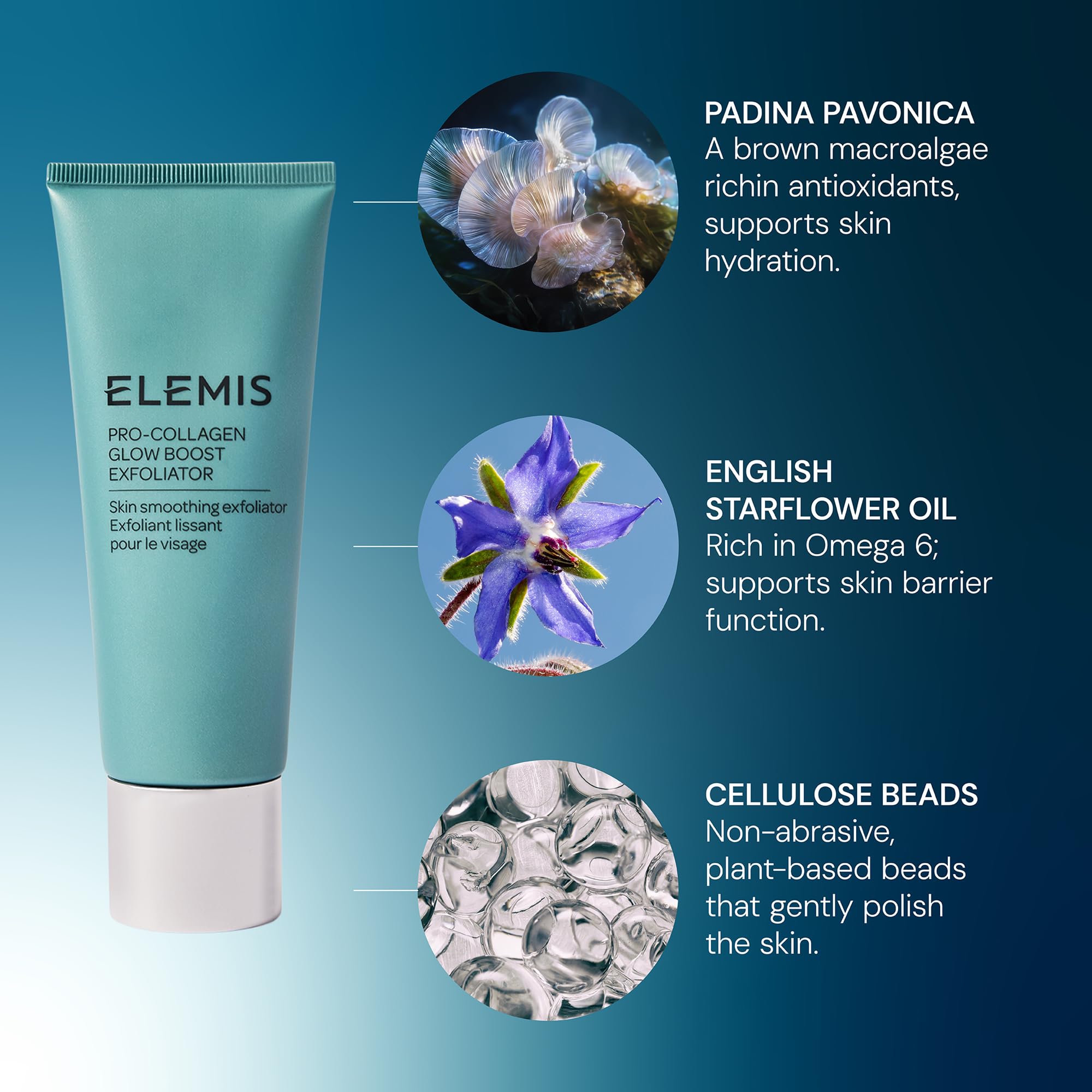 Close up of Elemis Pro-Collagen Glow Boost Exfoliator applicator tip