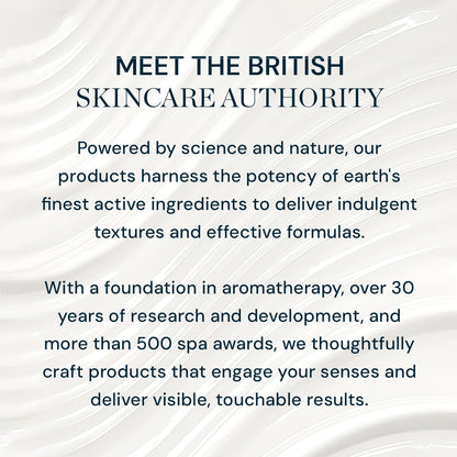Brand logo and Elemis Pro-Collagen Glow Boost Exfoliator product design