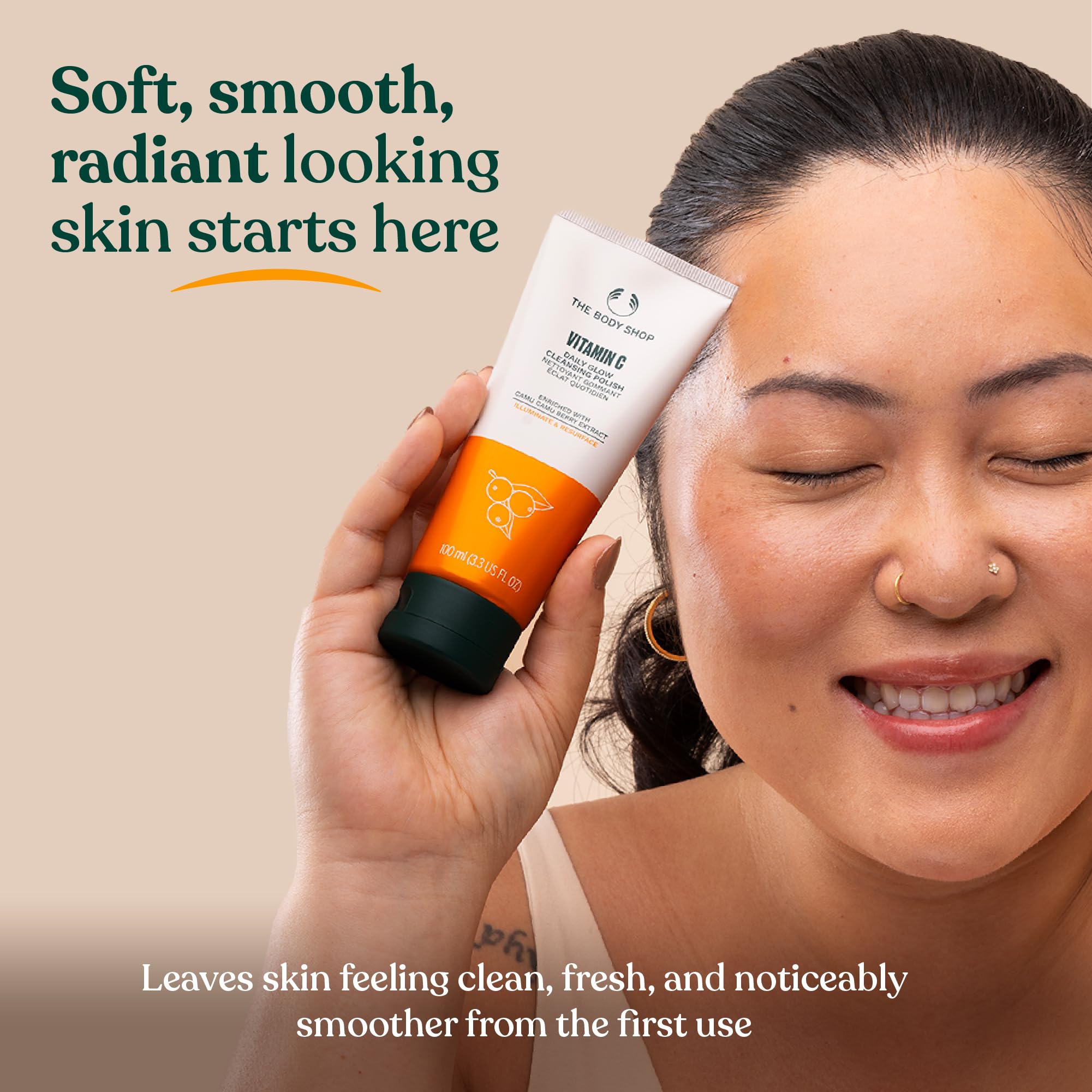 The Body Shop Vitamin C cleansing polish 100ml size