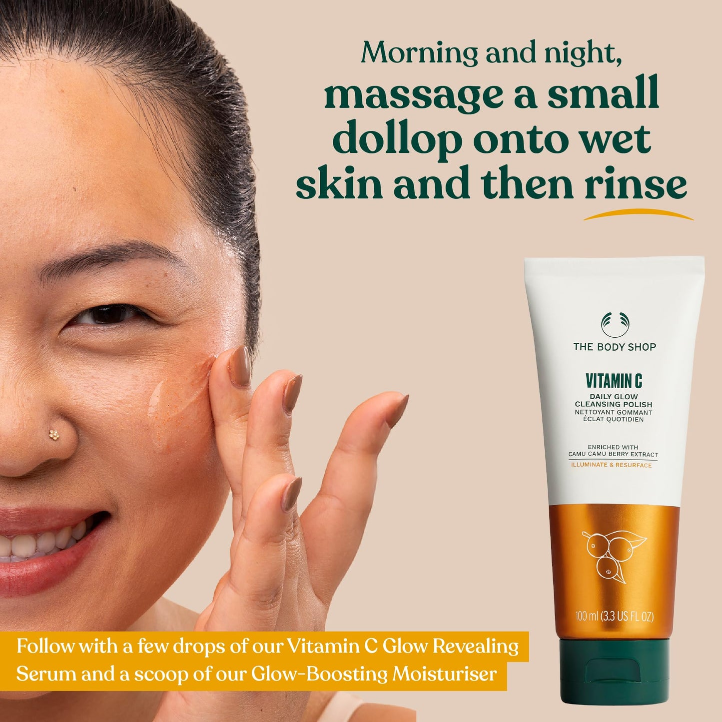 Authentic The Body Shop Vitamin C polish for dull skin