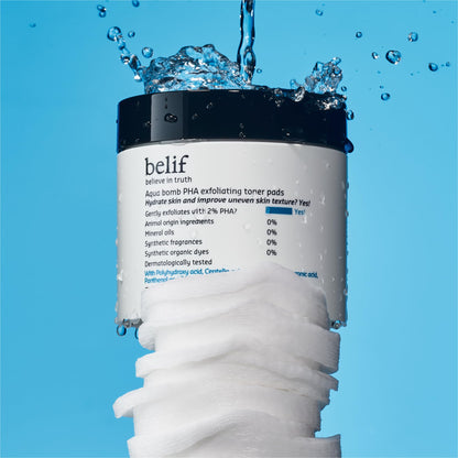 Side profile of belif PHA 2% Toner Pads bottle