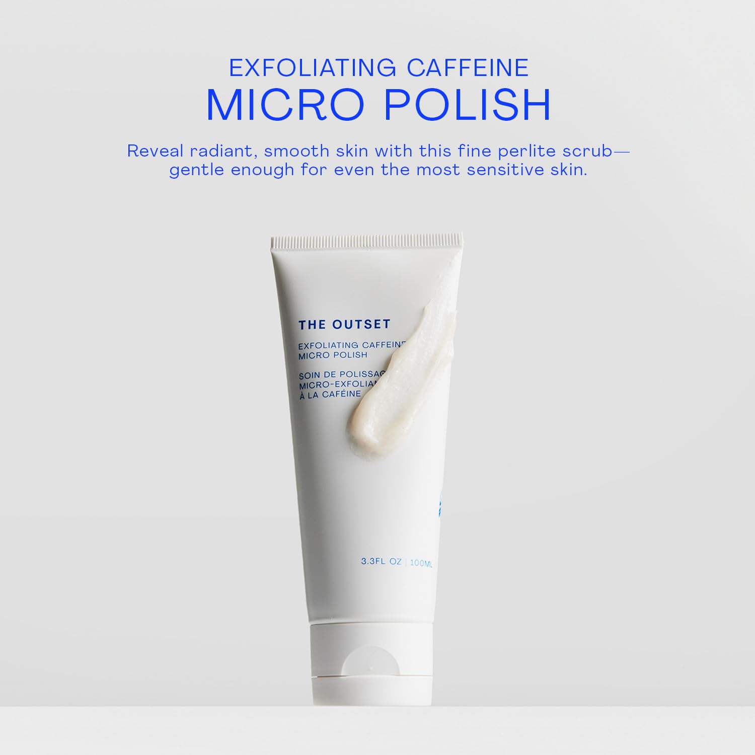 The Outset Exfoliating Caffeine Micro Polish packaging details