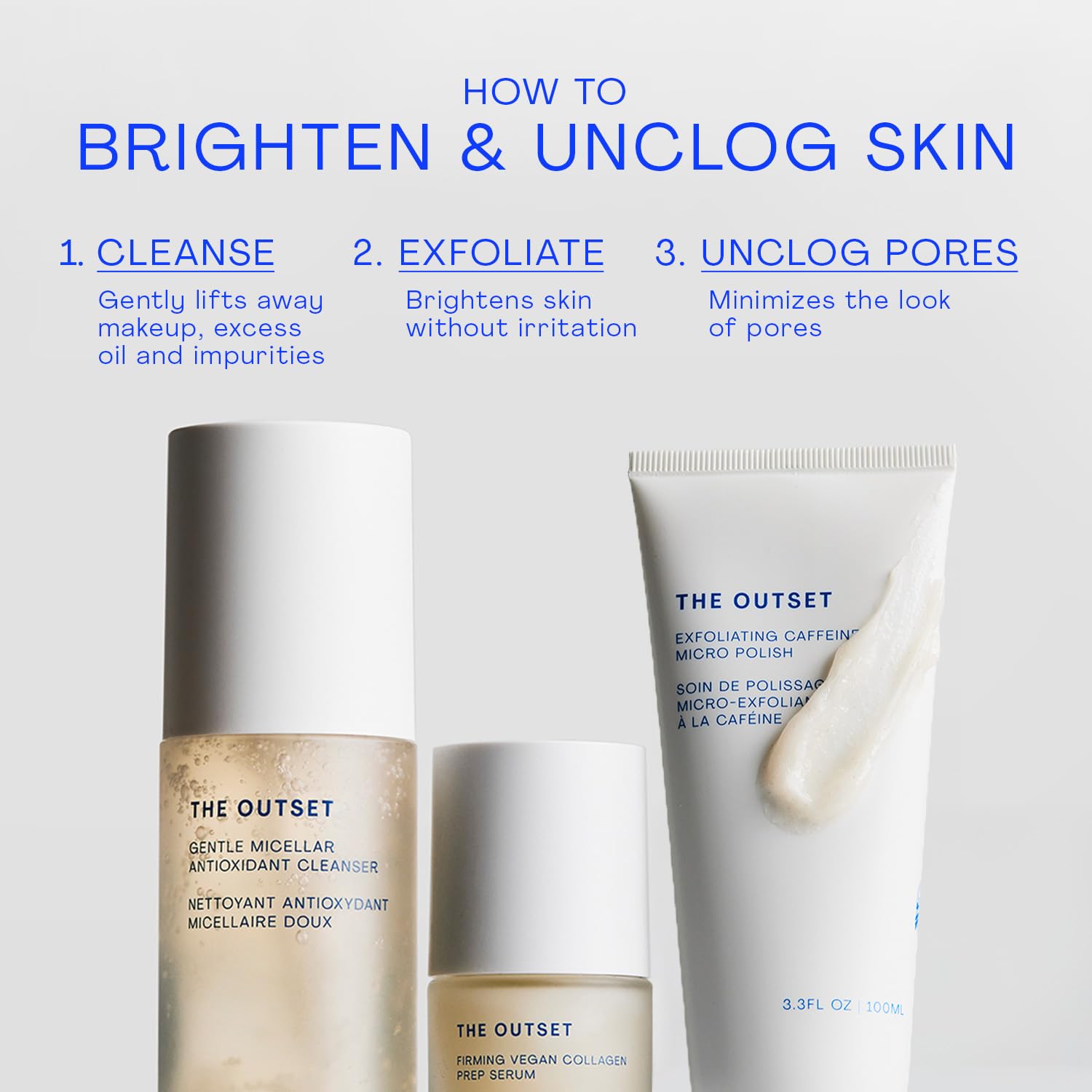 The Outset caffeine infused micro polish bottle