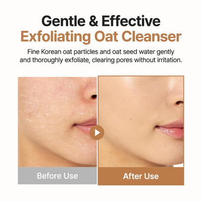 Purito Oat In Gentle Exfoliating Face Cleanser showing creamy texture