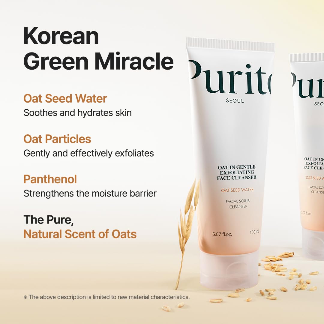 Purito Oat In Gentle Exfoliating Face Cleanser ingredients label