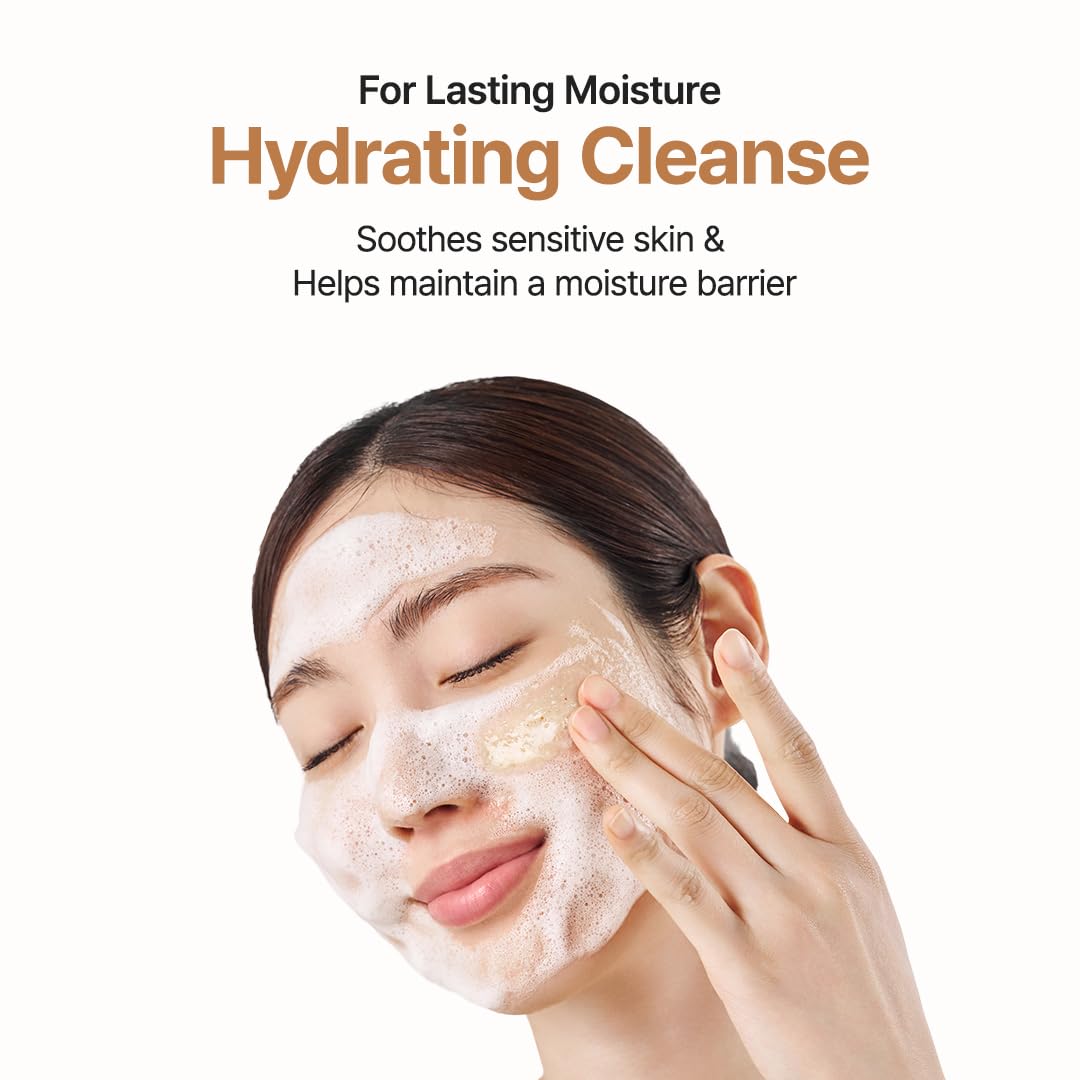 Purito Oat In Gentle Exfoliating Face Cleanser lifestyle skincare flatlay